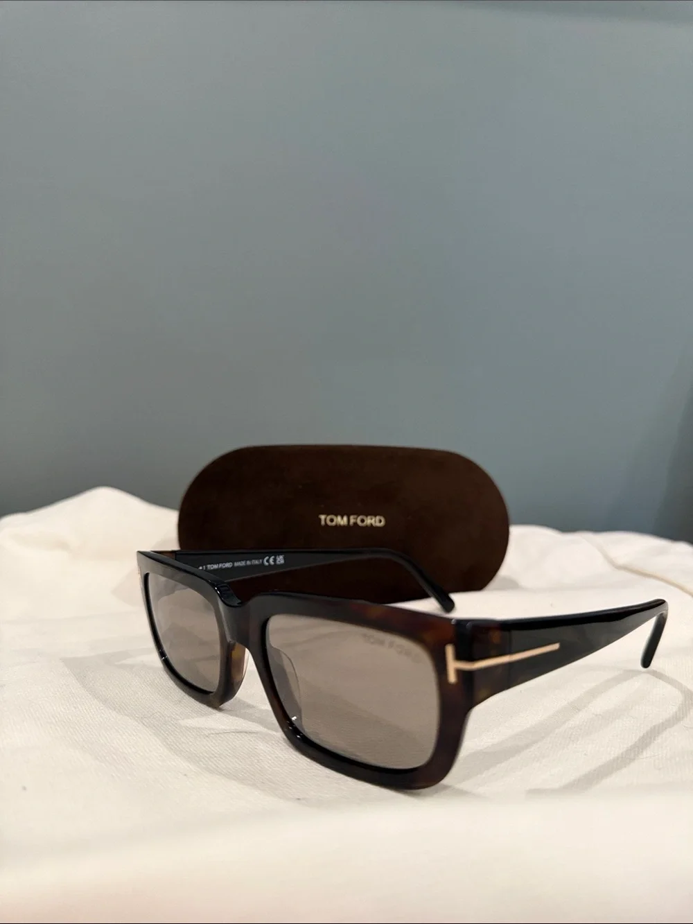 Tom Ford Tortoiseshell Sunglasses with Brown Lenses